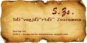 Sövegjártó Zsuzsanna névjegykártya