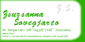 zsuzsanna sovegjarto business card